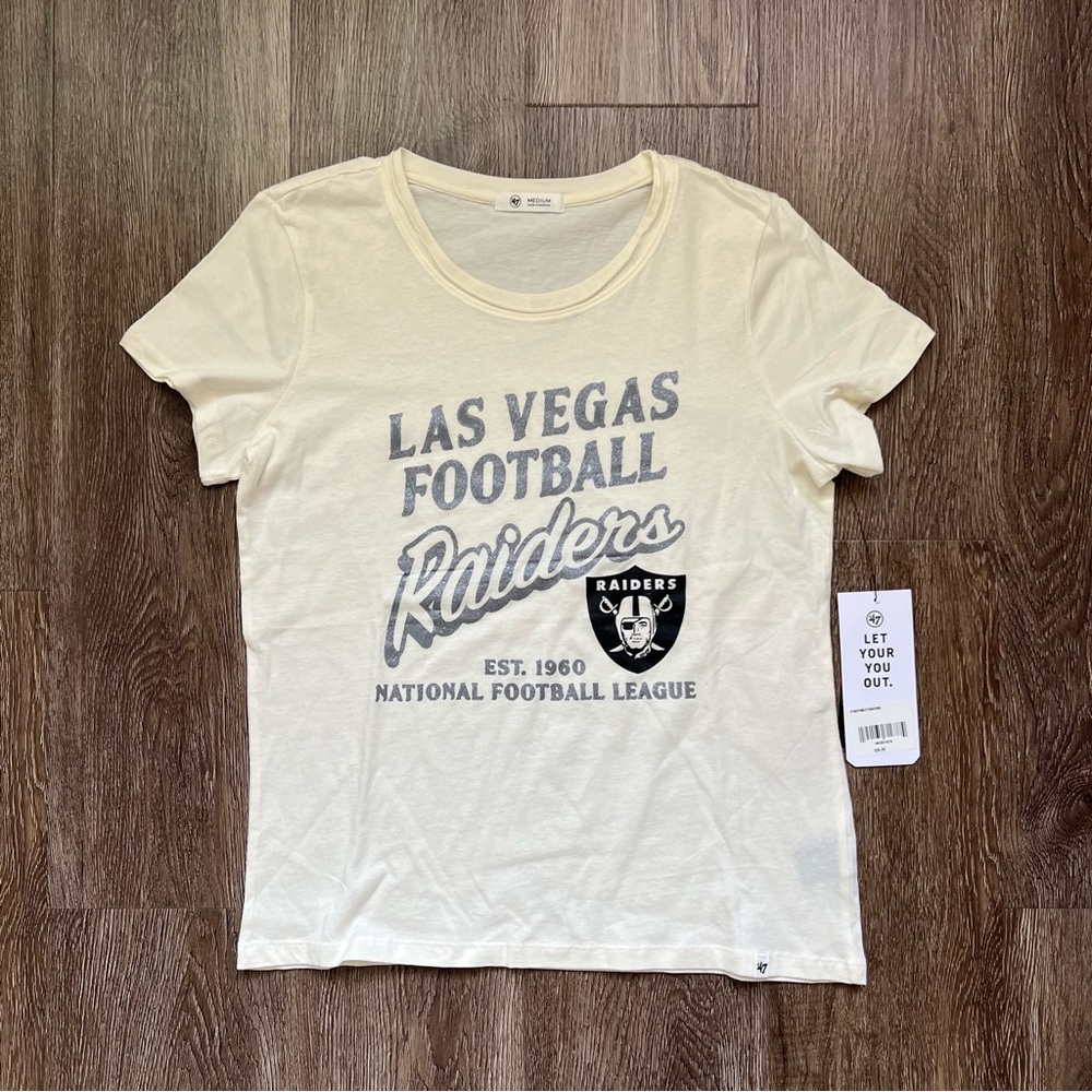 Las Vegas Raiders Cream T-Shirt